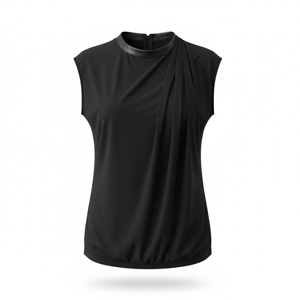 Helmut Lang Leather Trim Tunic